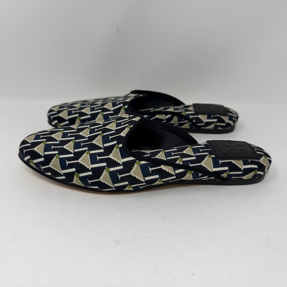 Tory Burch Martini Glass Satin Mules Blue Size 5 - Picture 4 of 11